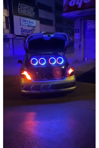 16'lık Midrange Kapağı Piksel Neon Ledli 358 Animasyon 4 Kapak