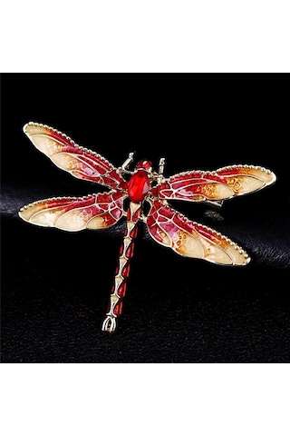 Yeşil Charm Yusufçuk Hayvan Broş Pin Bayanlar Hediye Takı Yeşil