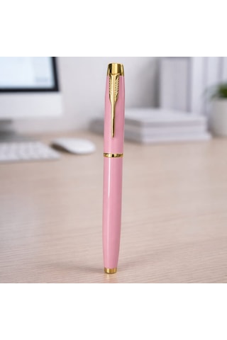Büro Ev Ofis Hediyesi İçin Pembe Metal Prestij Roller Kalem