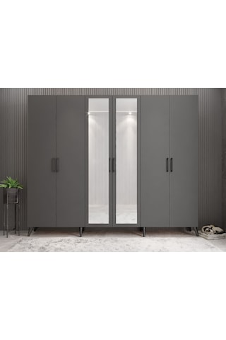Açelya Portmanto Vestiyer Füme 240 cmM6