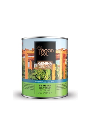 Woodsol  Gemina Dış Mekan Ahşap Jel Vernik 0.75 L