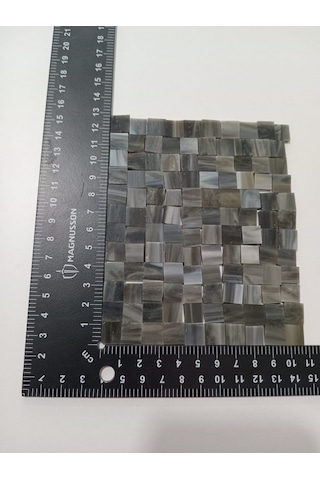 Antrasit Kare Vitray Cam Mozaik Taşı - Sanatsal Mozaik İçin Yaklaşık 10 X 10 Mm