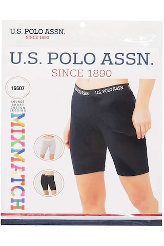 U.S. Polo Assn. Kadın Gri Melanj Kısa Tayt 16607 Gri