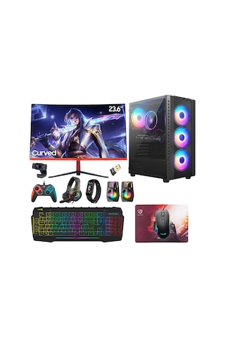 Turbox TX5421 i5-6400 16 GB 512 GB SSD 8 GB RX580 23.6" Free Dos Masaüstü Oyuncu Bilgisayarı