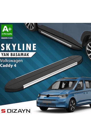 S-dizayn Vw Caddy 4 Skyline Krom Yan Basamak 193 Cm 2020 Üzeri A+ Kalite