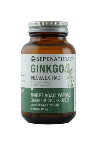 Sepe Natural Ginkgo Biloba Mabet Ağacı Eki Full Potency 90 Kapsül x 400 MG