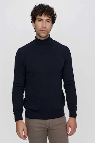Morven Basic Dinamik Fit Rahat Kesim Balıkçı Yaka Triko Kazak 99kc017003200 Lacivert