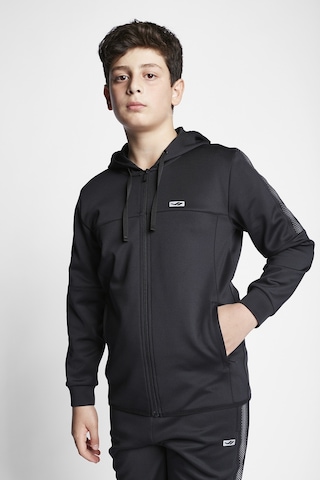 Lescon Siyah Çocuk Fermuarlı Kapüşonlu Sweatshirt 23b-3109