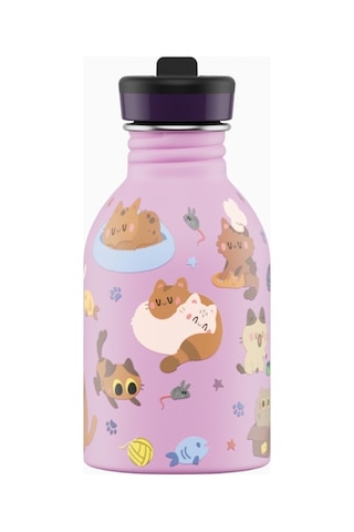 Kids Bottle Meow Friends Paslanmaz Çelik Çocuk Su Matarası 250 Ml Renkli