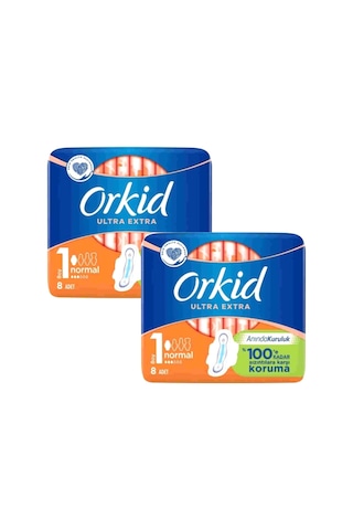 Orkid Ultra Extra Hijyenik Ped Normal 2 x 8'li