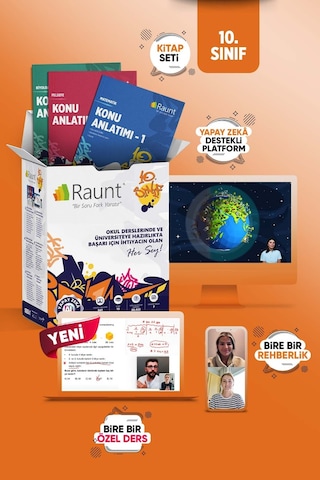 10. Sınıf Mentörüm Paketi 30 Canlı Özel Ders + Birebir Sınav Koçluğu Yapay Zeka Destekli Dijital Platform ve 9 Parça Basılı Kitap Seti