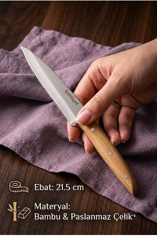 Bambum Gea - Steak Bıçağı Küçük Kahverengi