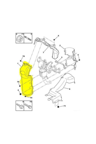 Turbo Isı Kalkanı Ön 206-307-bıpper-nemeo-207-c1-c2-c3-xsara 1.4hdı 1723y4-1723r4