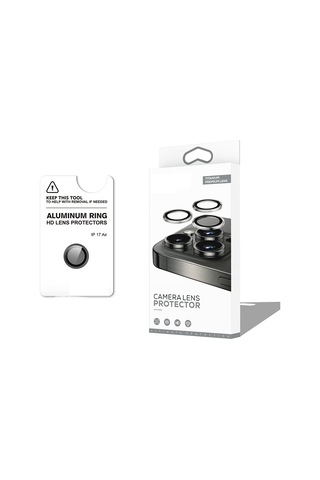 Apple Uyumlu iPhone 17 Air Cl-12 Premium Safir Parmak İzi Bırakmayan Anti-reflective Kamera Lens Koruyucu