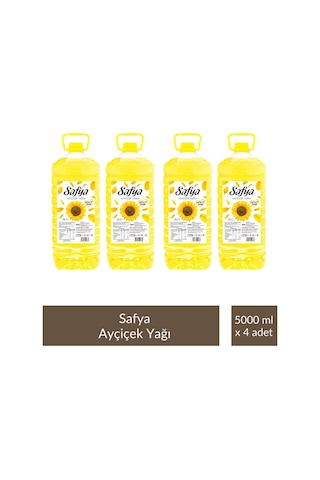 Safya Ayçiçek Yağı 5 Litre X 4 Adet
