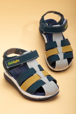 Şirin Bebe Ortopedik Kafes Buz Sarı Erkek Bebek Sandalet-1095 Sarı - Lacivert