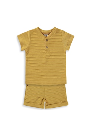 Civil Baby Jakarlı 6-18 Ay Takım - Hardal Koyu Hardal