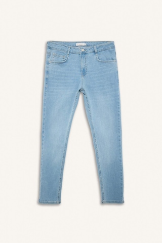 Defacto Carlo Skinny Fit Ekstra Dar Kalıp Normal Bel Ekstra Dar Paça Jean Pantolon D0025AX26SP Mavi