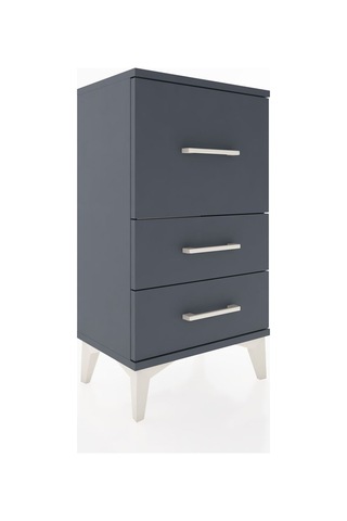 Arges Komodin 3 Çekmeceli 44x30x80 Antrasit-antrasit Antrasit