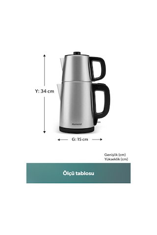 Homend Royaltea 1728H Su Isıtıcı & Çay Makinesi