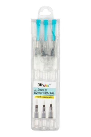 Ollyart 3'lü Doldurulabilir Sulu Boya Fırçaları