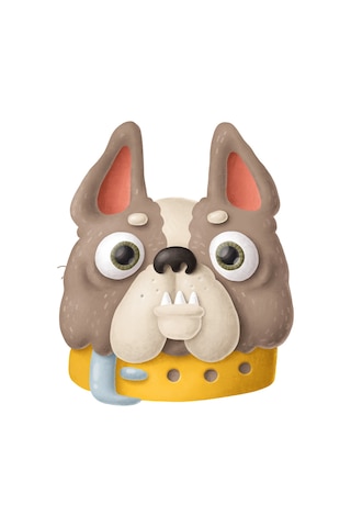 Paybuy Sarı Tasmalı Bulldog Severler Baskılı Çocuk Tişört Siyah