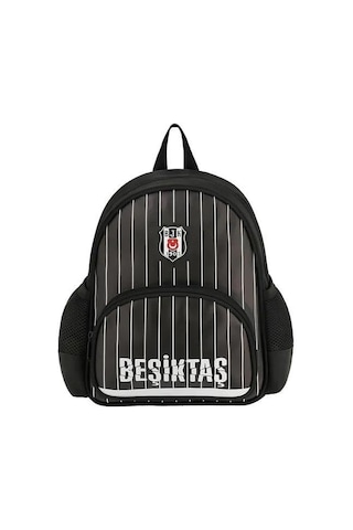 Beşiktaş Anaokul Sırt Çantası Beşiktaş İnce Çubuk Desenli Suni Deri 253537 Desenli