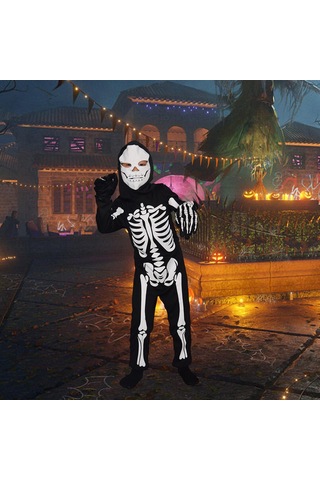 Suntek Grim Reaper Kostüm Cadılar Bayramı Kafatası M