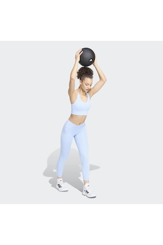 Adidas Studio All Me Kadın Mavi Hafif Destekli Sporcu Sütyeni Kx3161