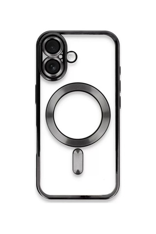Newface  Apple  Uyumlu iPhone 16 Plus Kılıf Kross Magneticsafe Kapak - Siyah