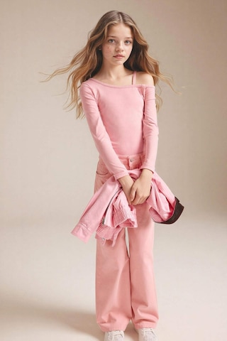 Defacto Wıde Leg Gabardin Pantolon Kız Çocuk G7744a826sppn111 Pembe-pn111