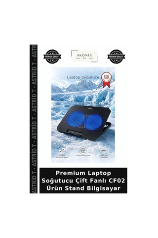 Premium Laptop Soğutucu Çift Fanlı Cf02 Ürün Stand Bilgisayar