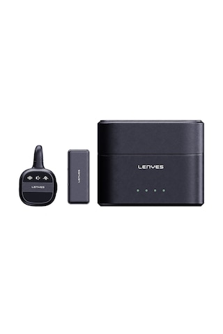 Lenyes Lm209 Type-c Portlu Kablosuz Yaka Mikrofonu Siyah