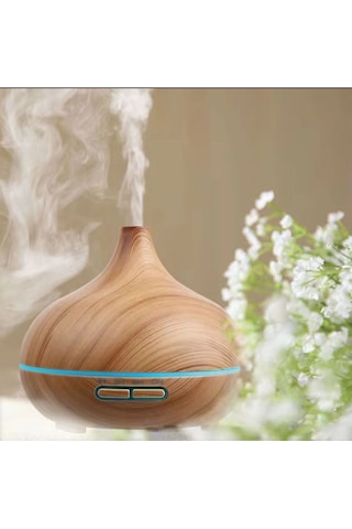 Aroma Difüzör Gece Işığı 7 Led Nemlendirici Kumandalı 550 Ml Buhar Makinesi
