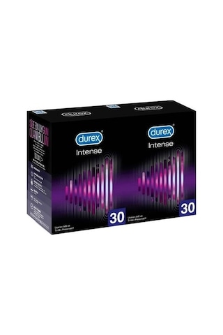 Durex Intense Uyarıcı Jelli ve Tırtıklı Prezervatif 2 x 30'lu