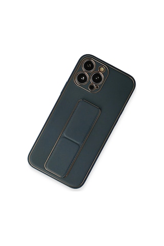 Gld-spt- Newface Apple Uyumlu iPhone 13 Pro Kılıf Coco Deri Standlı Kapak - Mavi