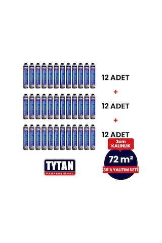 Poliüretan Isı Yalıtım Köpük Seti 36 Adetx870 Ml- 72 M2