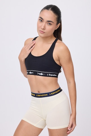 Racer Crop Top Racer Back Crop Top-3281 Siyah
