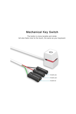 Bilgisayar Power Tuşu Bilgisayar Açma Kapatma Tuşu 10 Metre Kablo Uzunluğu