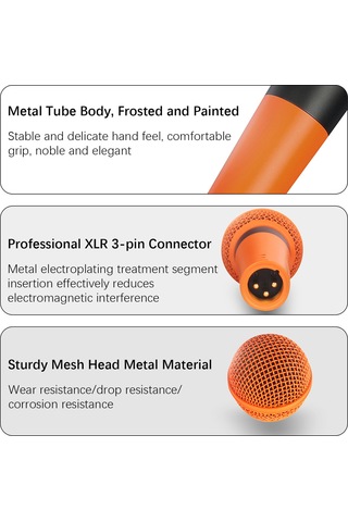 Leezsing "profesyonel Dinamik Mikrofon Ad-58 - Yüksek Hassasiyetli Sahne, Stüdyo Ve Canlı Yayınlar İçin"