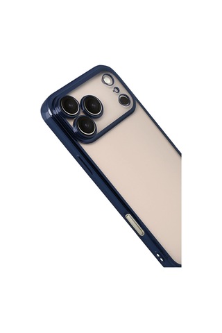 Apple, Uyumlu iPhone 17 Pro Kamera Korumalı Lensli Silikon Lacivert
