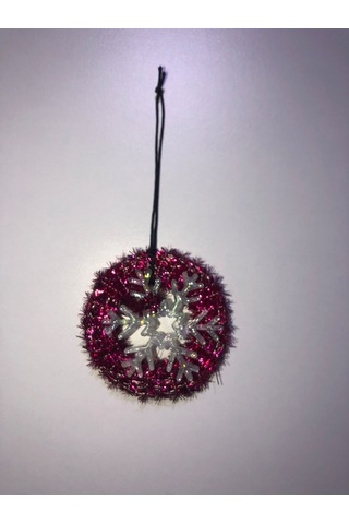 Kar Motifli Yılbaşı Çam Ağacı Süsü