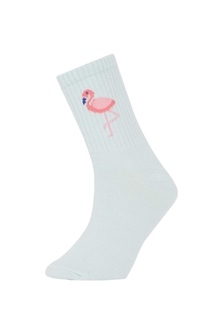 DeFacto Kız Çocuk 3'lü Pamuklu Uzun Çorap N1748A6NSKR1