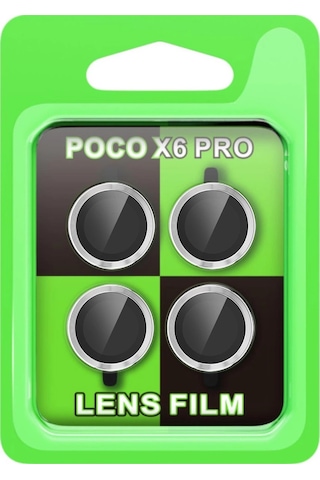 Xiaomi Poco X6 Pro Raze Metal Kamera Lens - Gümüş