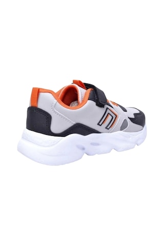 Cool Unisex Çocuk Cırtlı Rahat Günlük Sneaker Spor Ayakkabı Tokyo Gri Turuncu Gri - Turuncu