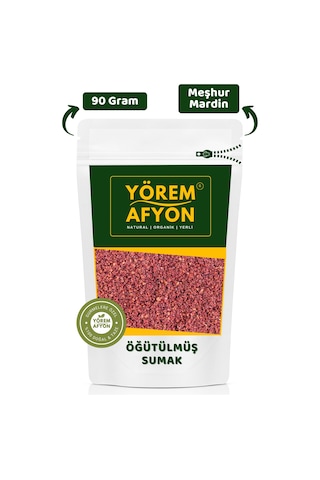 Meşhur Mardin Midyat Yöresinden Doğal Şifa Kaynağı Yerli Hasat Öğütülmüş Sumak Rhus 90gr.