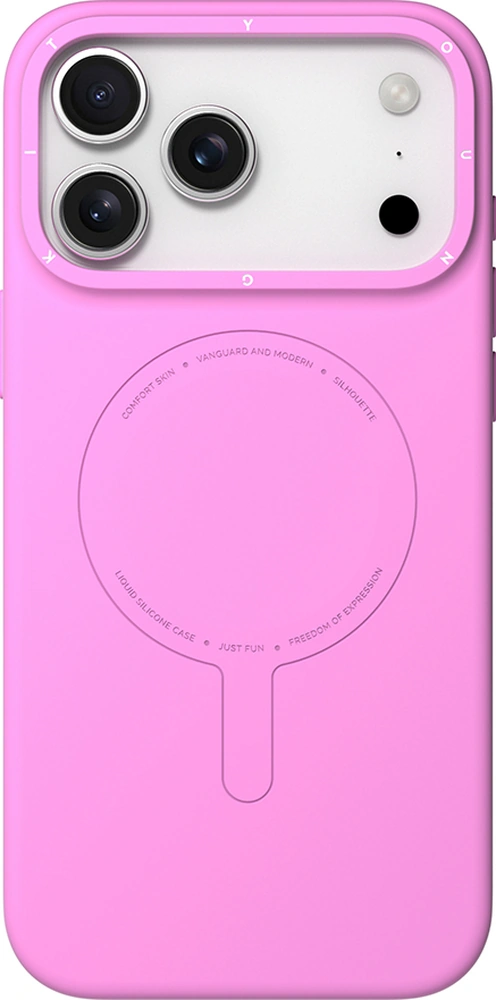 Apple Uyumlu iPhone 17 Pro Kılıf M-safe Şarj Özellikli Youngkit Morandi Serisi Kapak Pembe Pembe