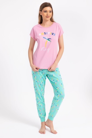 Rolypoly Positive Stay Pembe Kadın Pijama Takımı