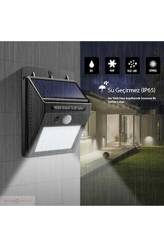 Technosmart Hareket Sensörlü Güneş Enerjili Şarj Olabilen 20 Ledl Diğer