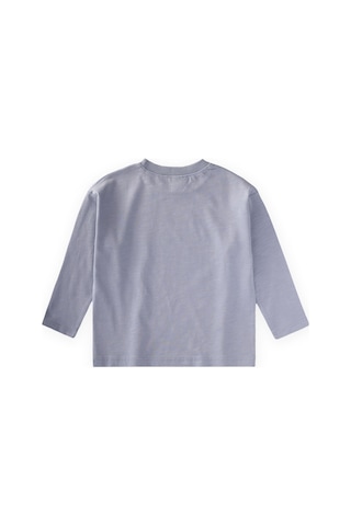 Cigit Sloganlı Uzun Kollu T-shirt 2-10 Yaş Pastel Mavi